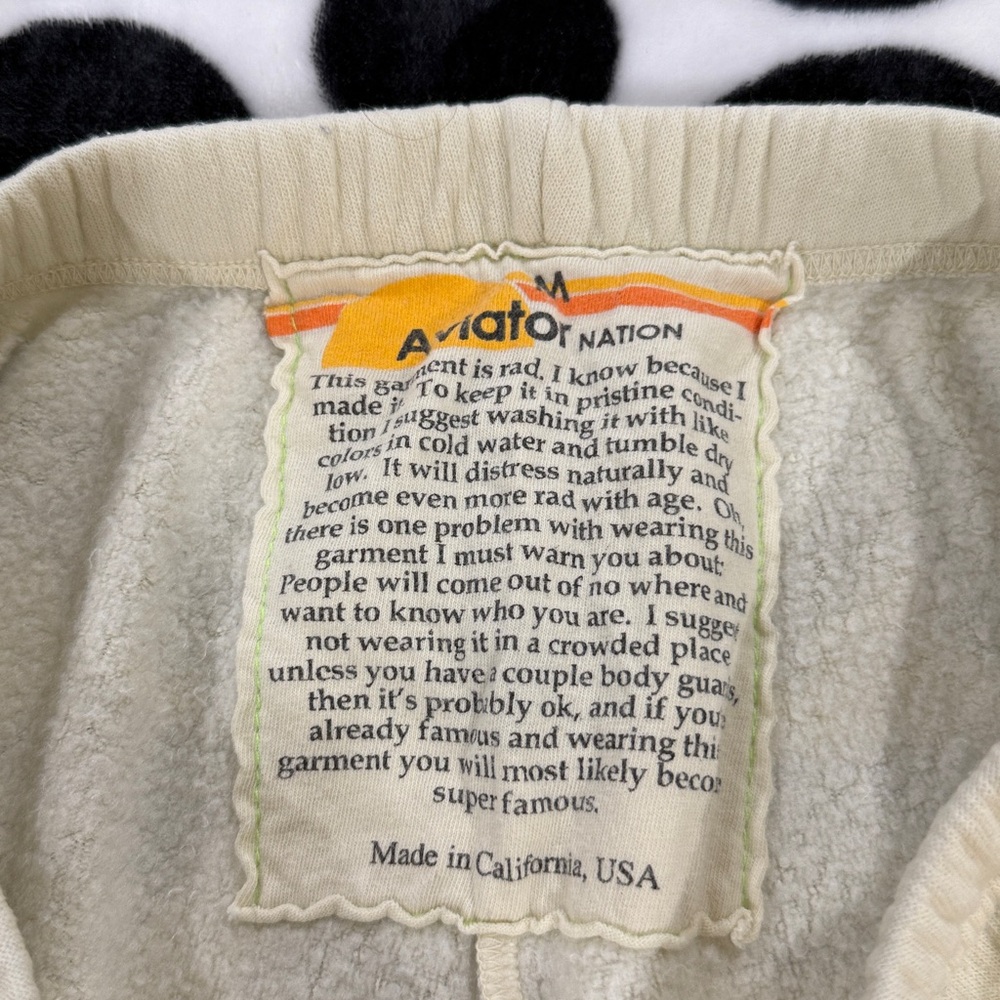 Aviator Nation LOGO Sweatpants Vintage White - Picture 5 of 8